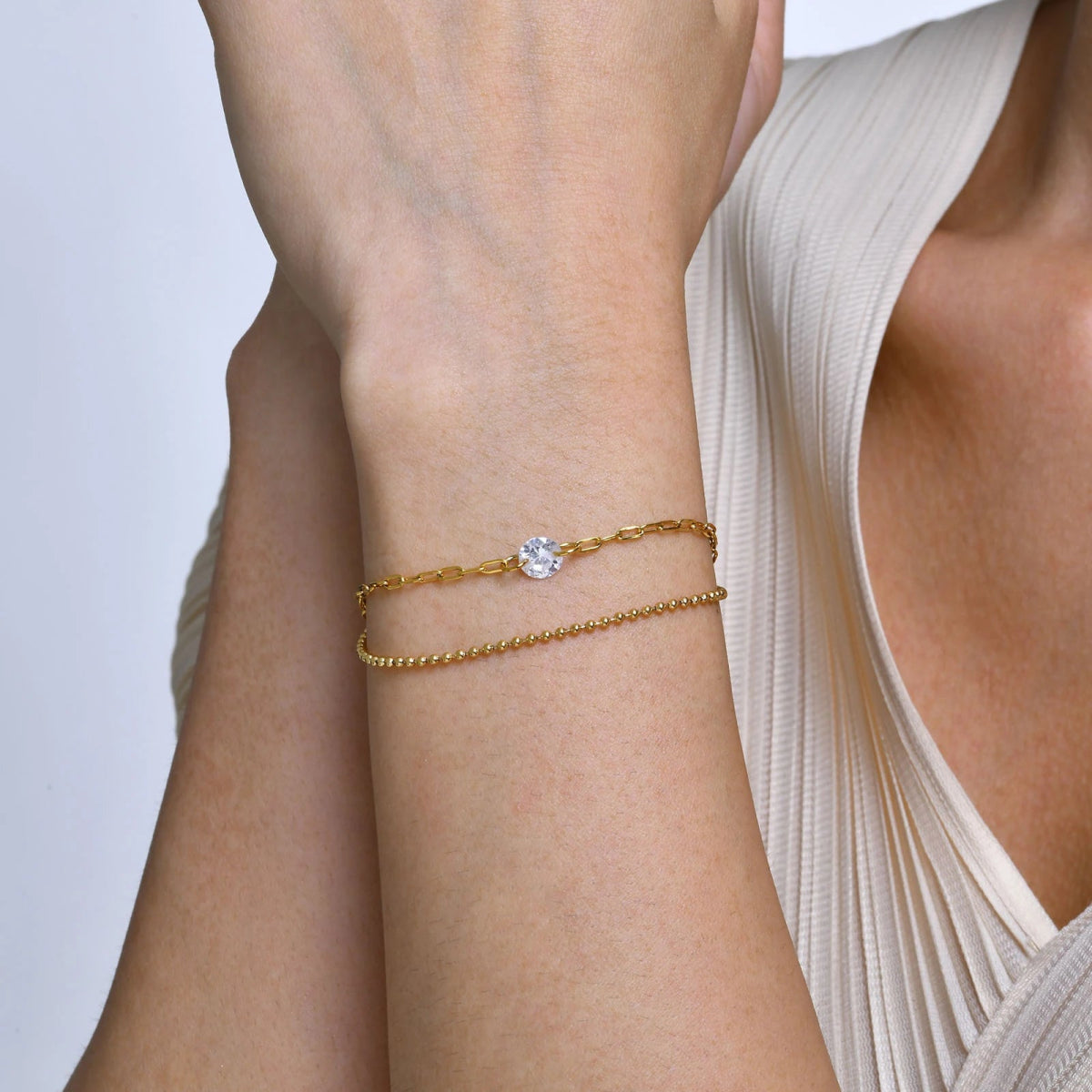 Rafini Golden Whisper bratara placata aur 18K
