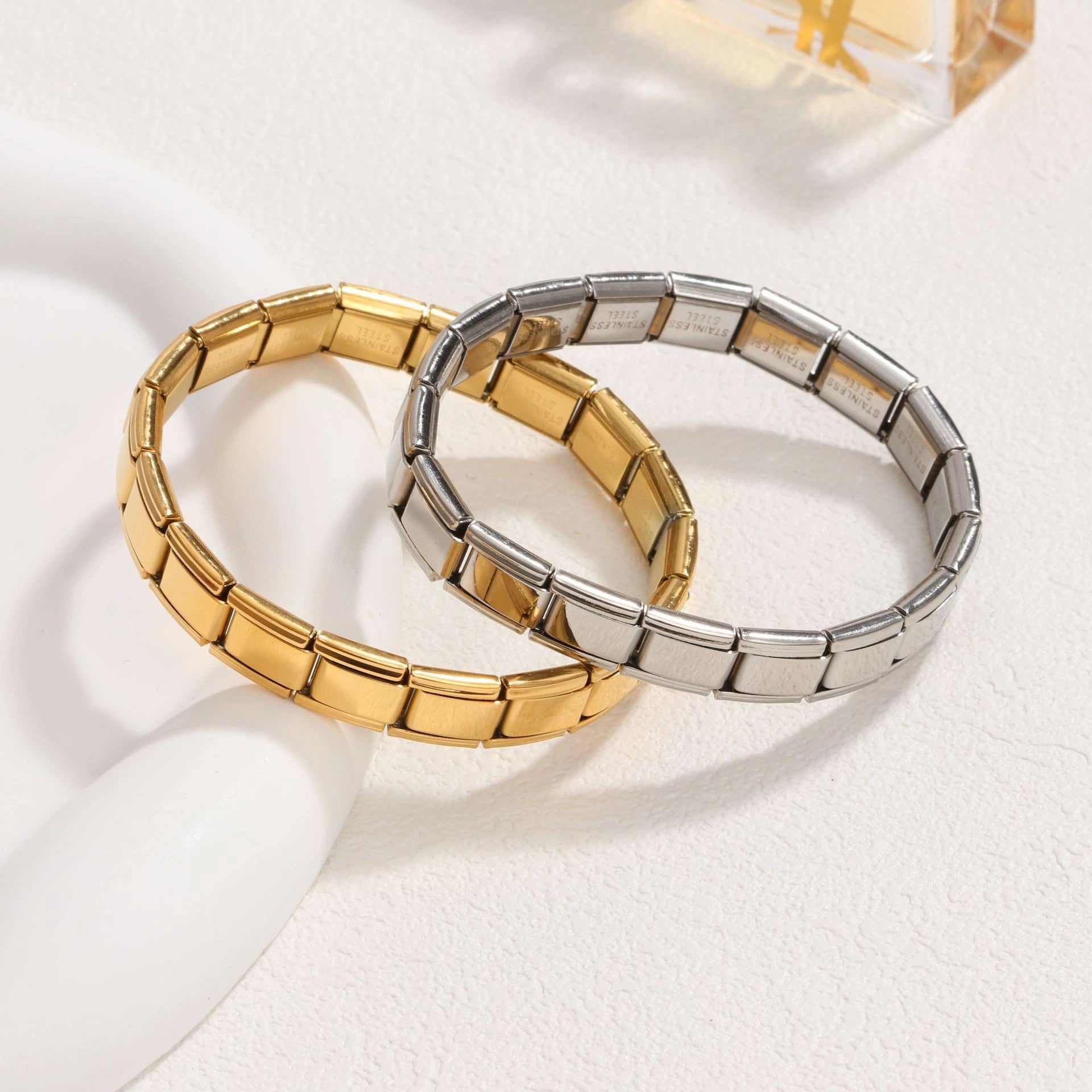 Rafini Link Luxe brățară reglabilă placată aur 18K