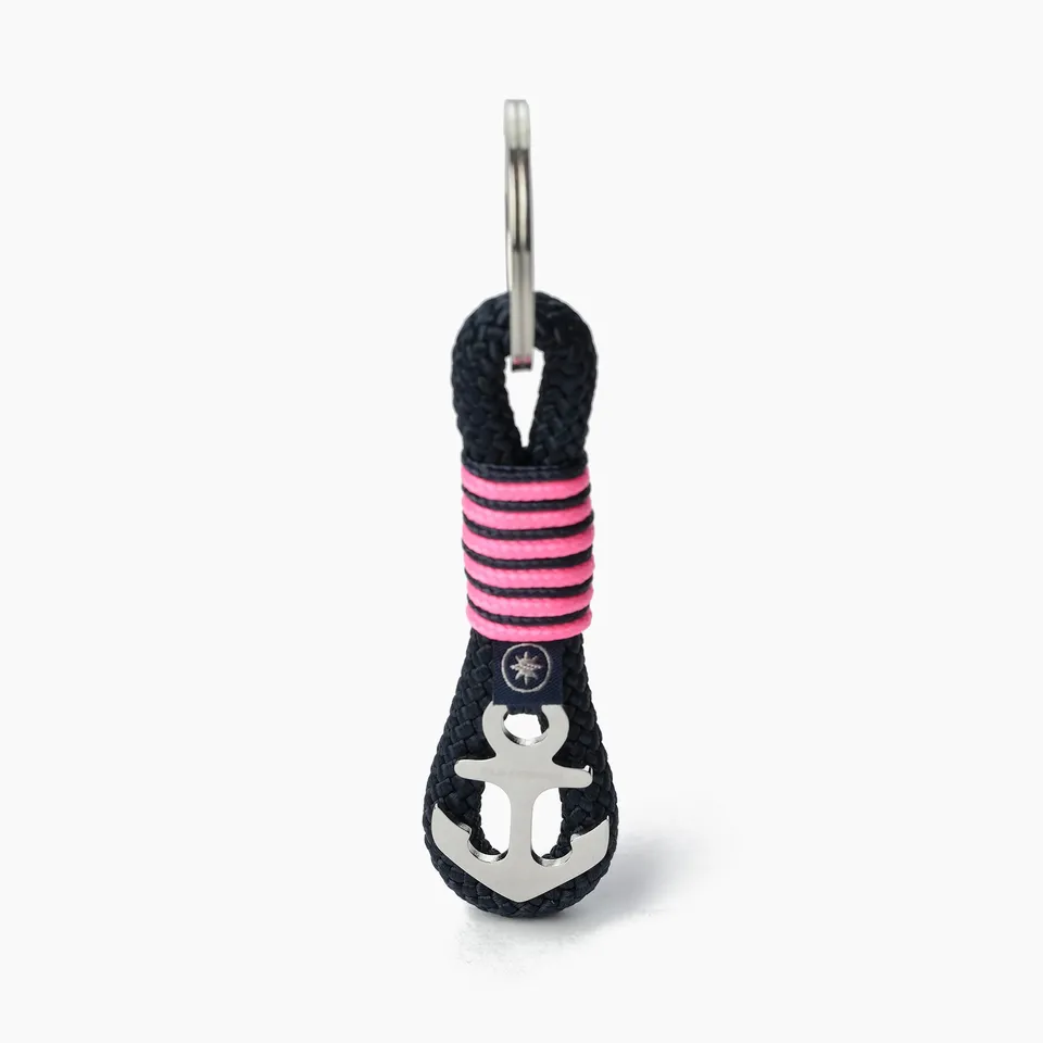 Old Skipper Pink Panther breloc funie ancora roz-bleumarin