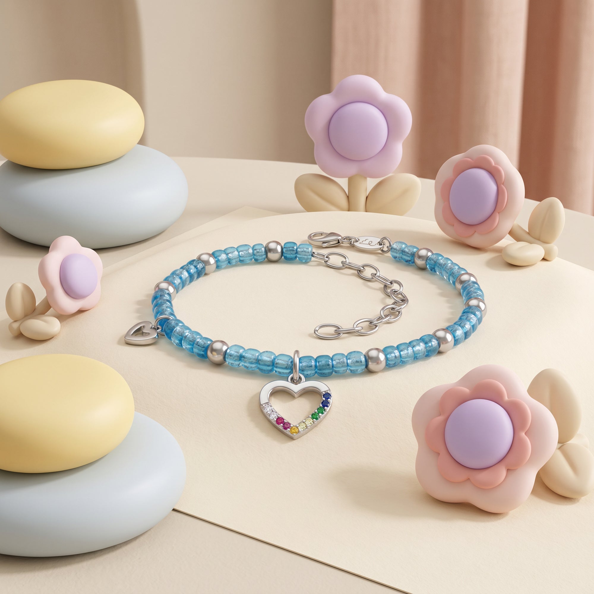 Engelsrufer Herzengel Herz brățară fete zirconia multicolor