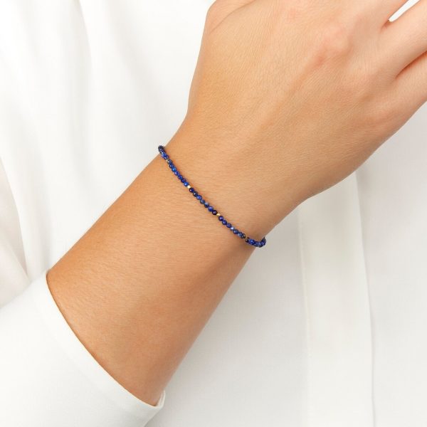 dualstax Lapis 3mm bratara dama argint aurit