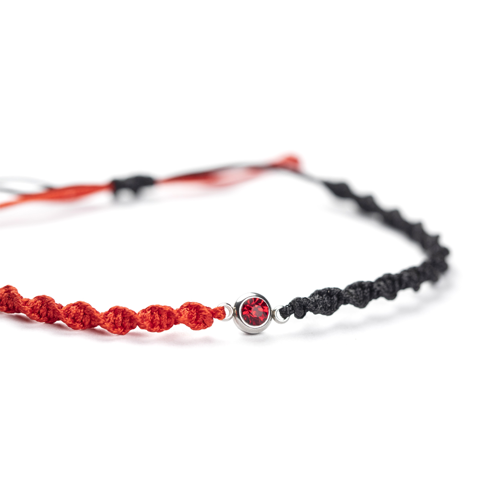 CrisFeather Venus bratara cristal rosu negru