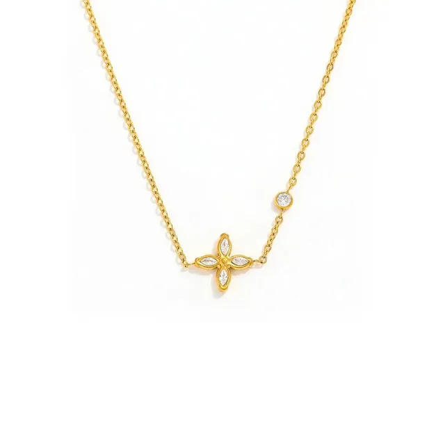 Rafini Stellar Glow lantisor placat aur 18K reglabil