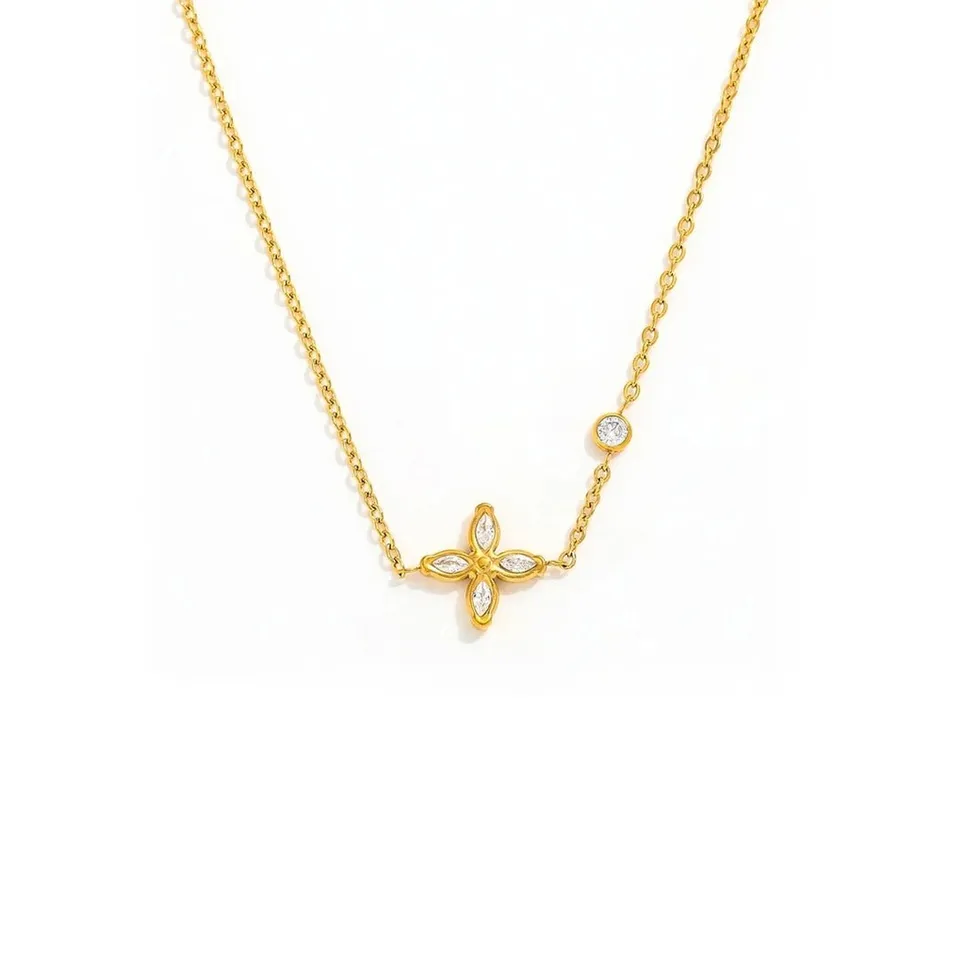 Rafini Stellar Glow lantisor placat aur 18K reglabil