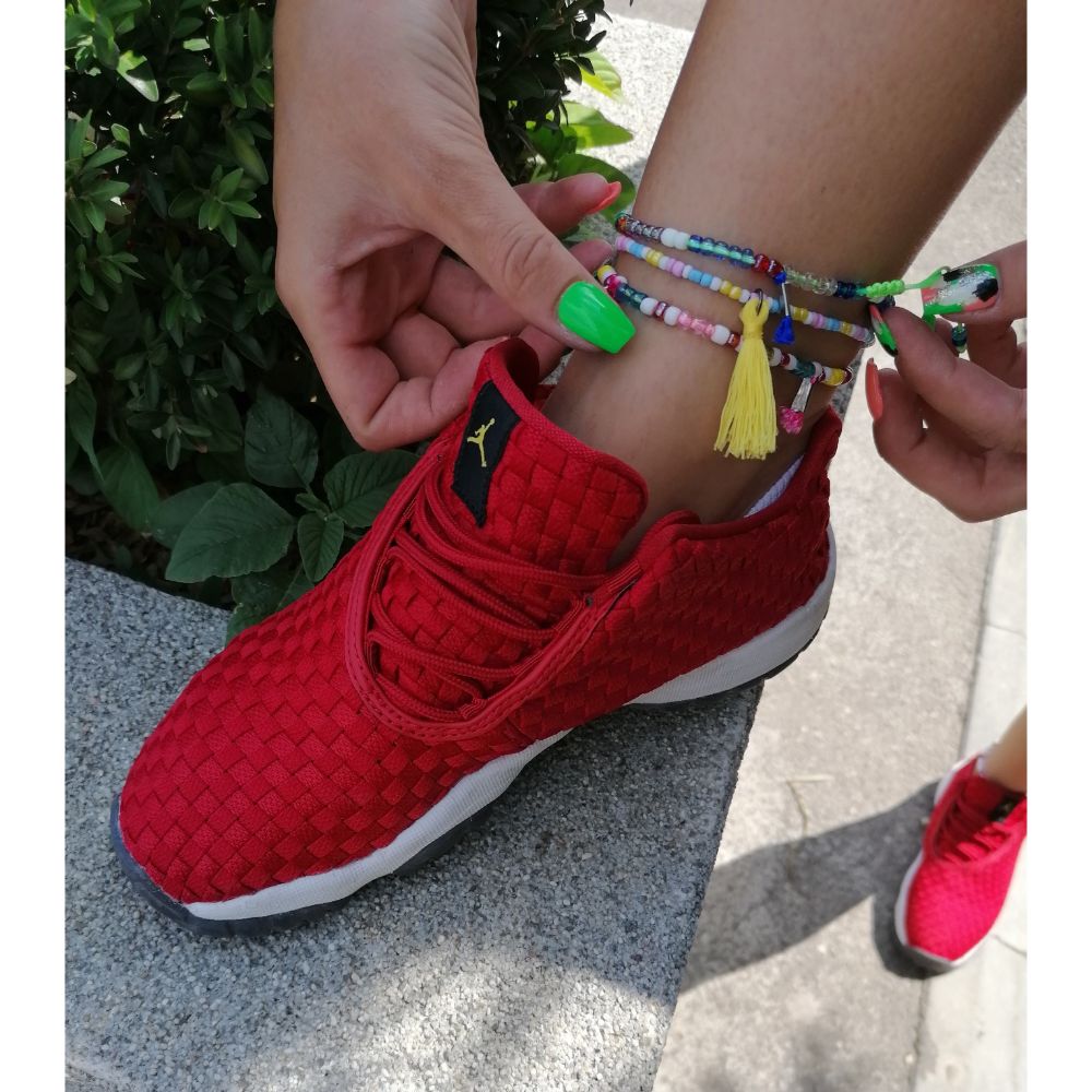 CrisFeather Zaya Ankle bratara glezna verde smarald elastica