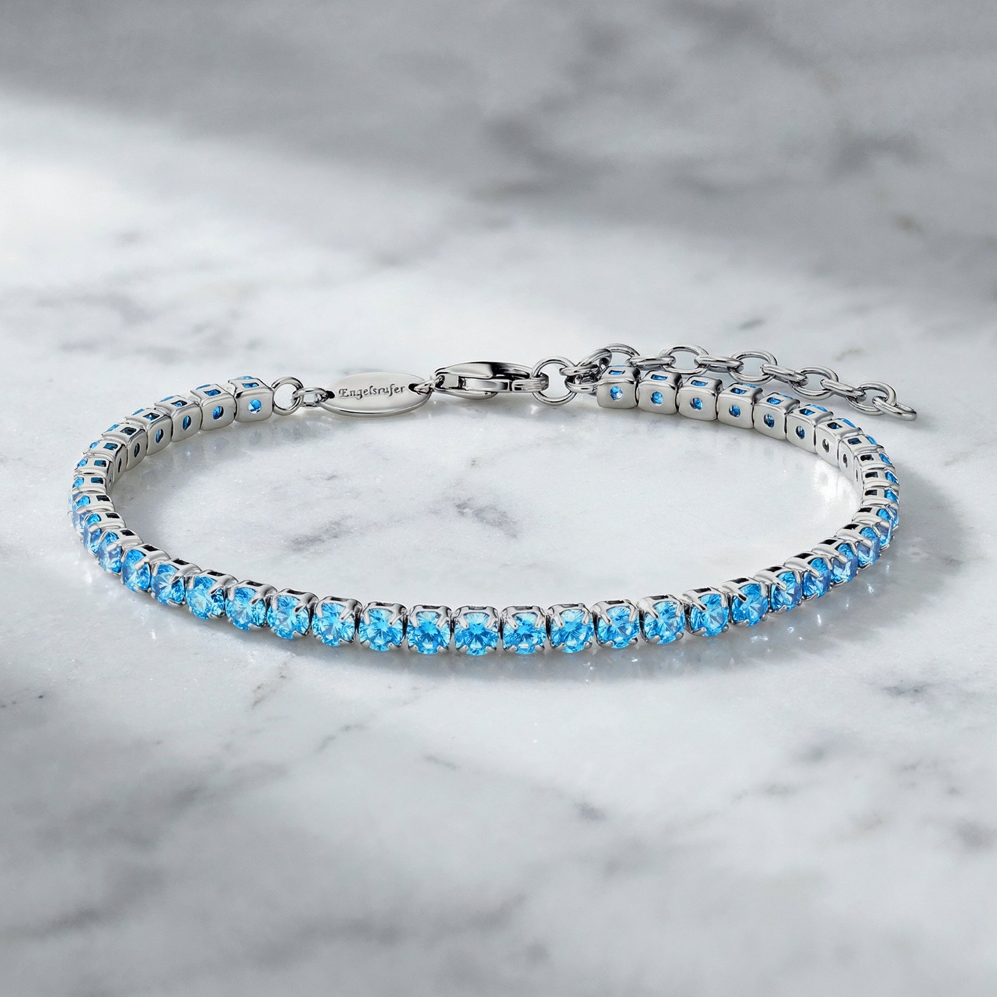 Engelsrufer Shiny bratara tennis argint zirconia albastra