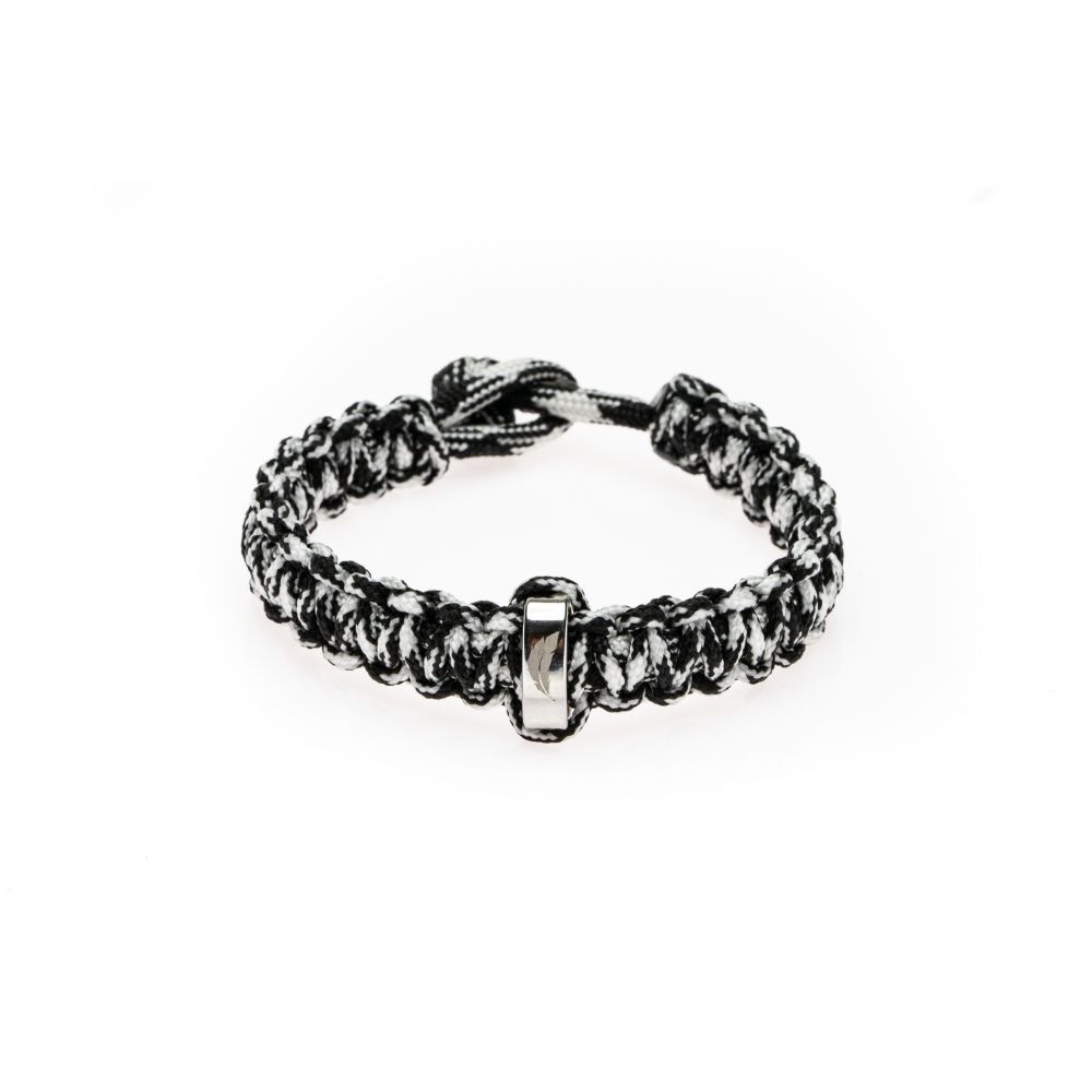 CrisFeather Duo Knot brățară paracord neagră