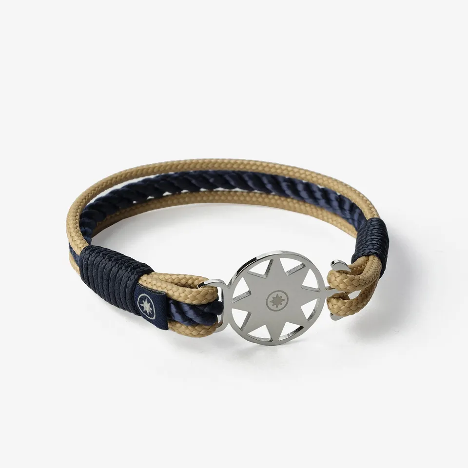 Old Skipper Maritime Elegance bratara stea nord bej