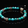 Dualstax Turcuaz Argint bratara turcoaz 6mm
