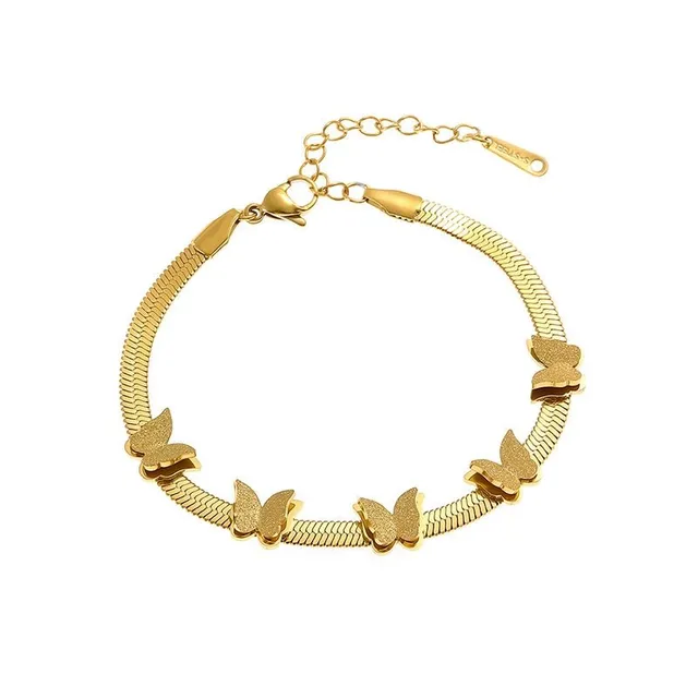 Rafini Butterfly Grace bratara aur 18K reglabila fluture