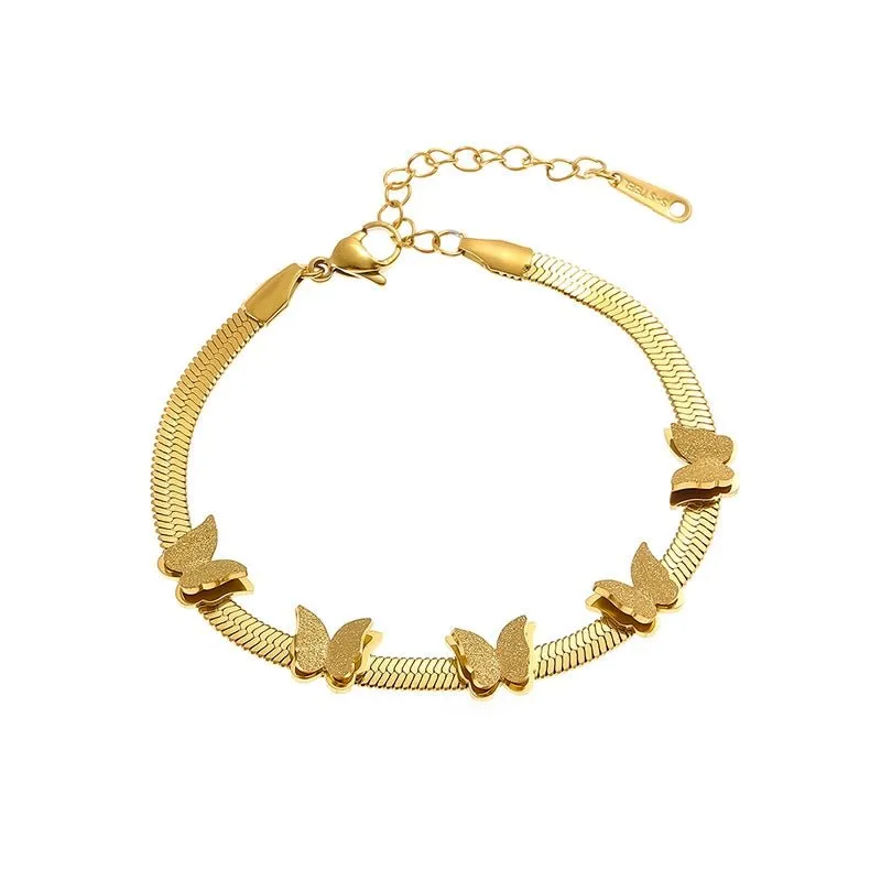 Rafini Butterfly Grace bratara aur 18K reglabila fluture
