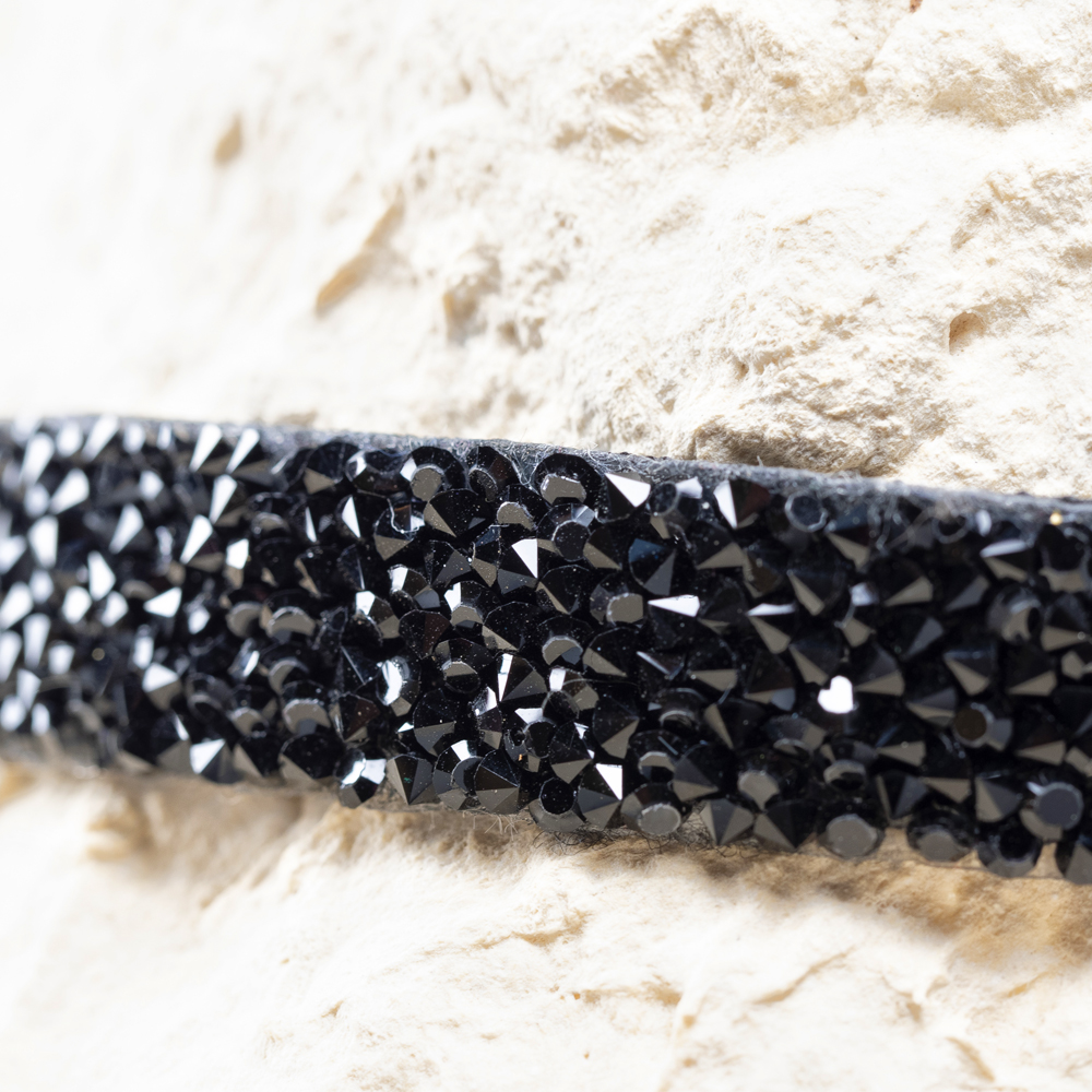 CrisFeather Sparkle Midnight choker negru strasuri