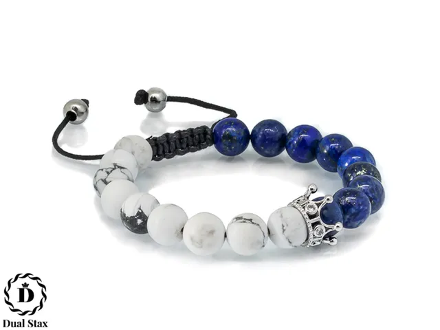dualstax no.10 bratara dama lapis howlite reglabila 8mm