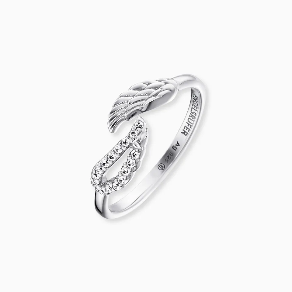 Engelsrufer Aripa inel argint reglabil cu zirconia