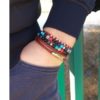dualstax No.7 brățară piele roșu bordeaux 3mm