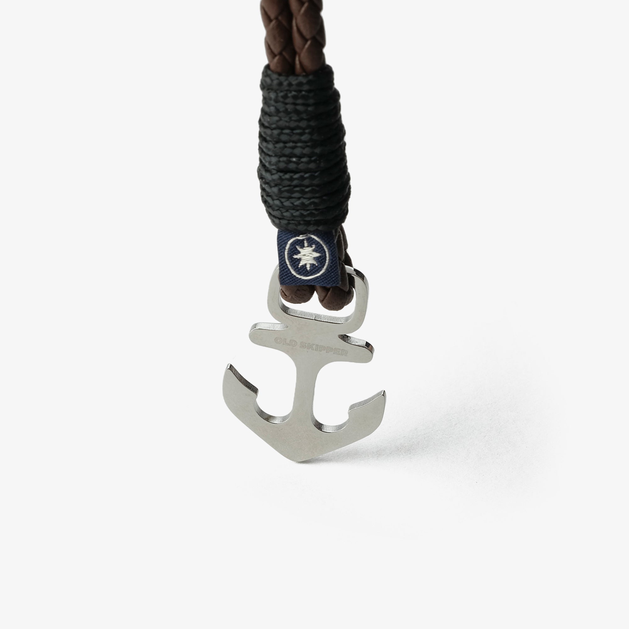 Old Skipper Sailor's Tether bratara ancora maro