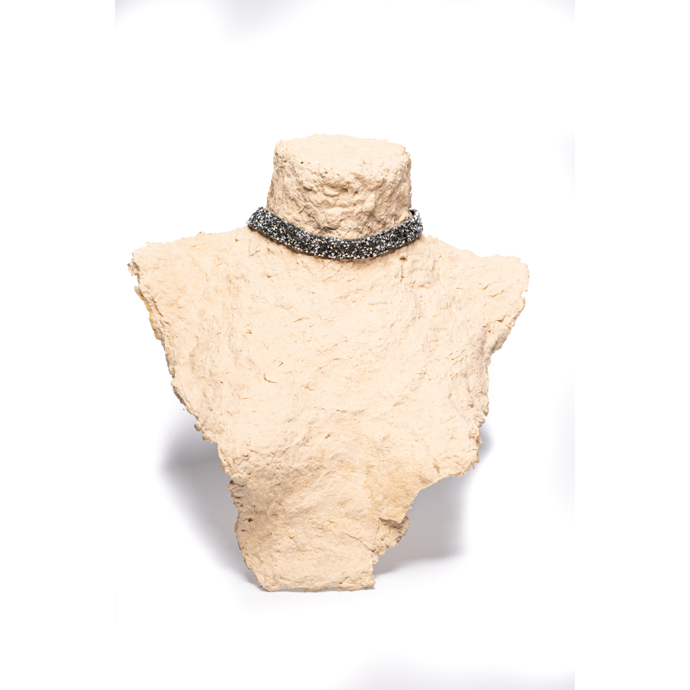 CrisFeather Sparkle Daylight choker argintiu strasuri