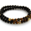 Dualstax No.14 bratara onix mat tiger eye 6mm
