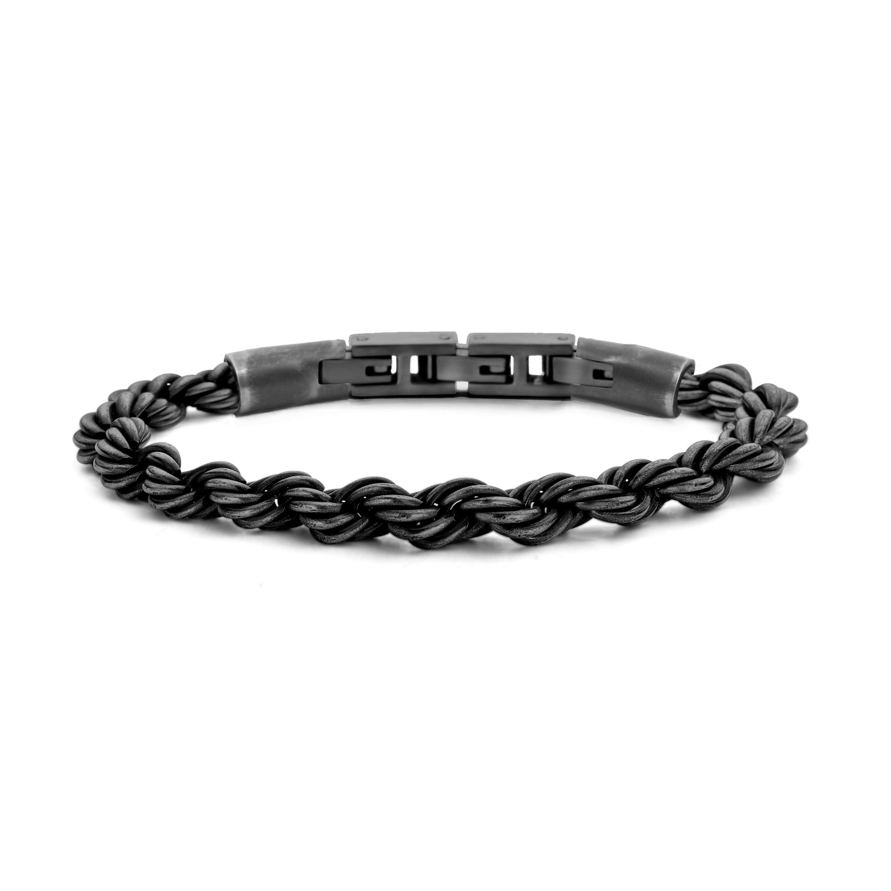 Frank 1967 Wire bratara barbati otel negru rigida