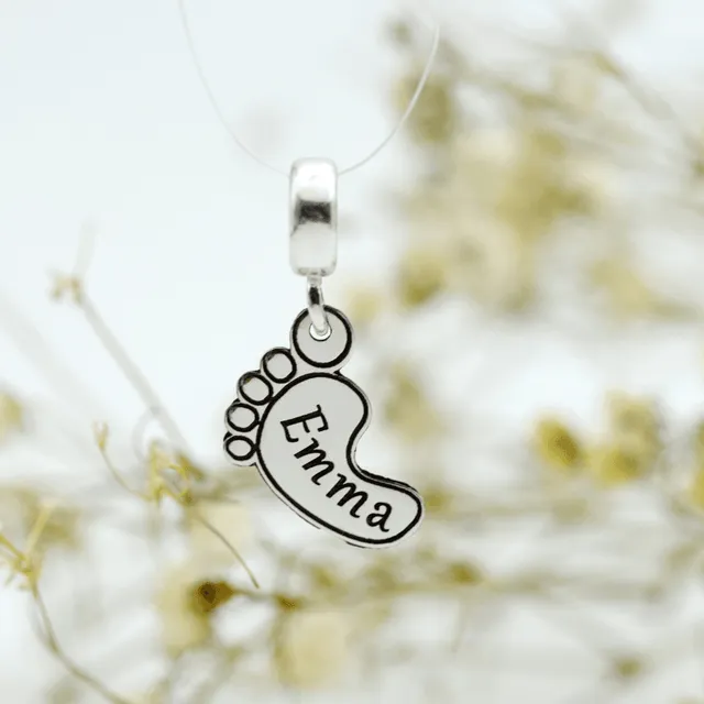 Margeluta.dincristal Picioruș Bebe charm argint 925 Pandora 21 mm