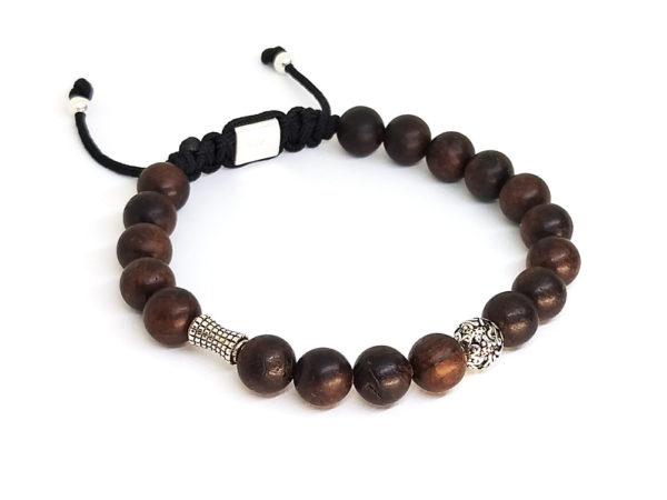 Dualstax Agarwood bratara lemn 8mm Om Mani