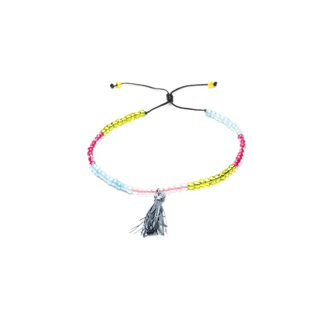 CrisFeather Tira brățară gleznă mărgele multicolor