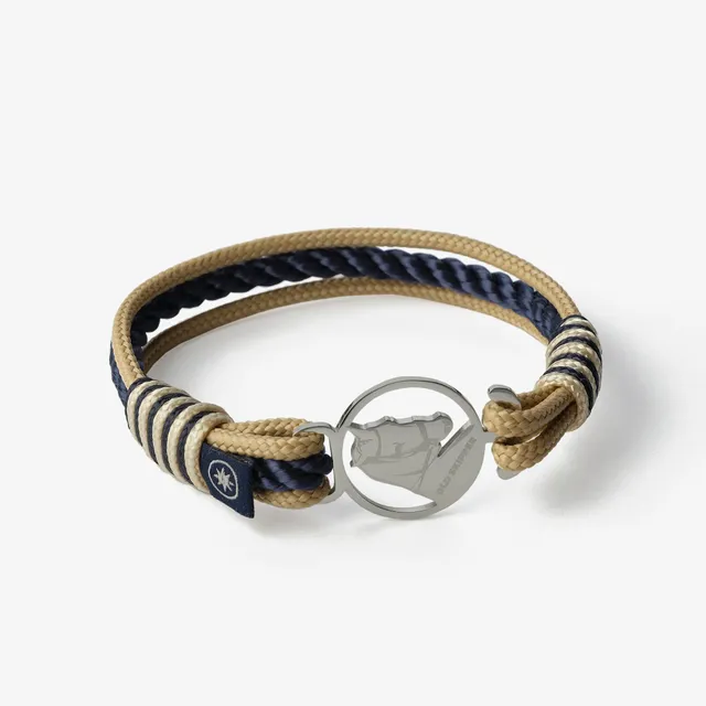 Old Skipper Beachcomber's Braid Horse bratara sfoara bej-bleumarin M