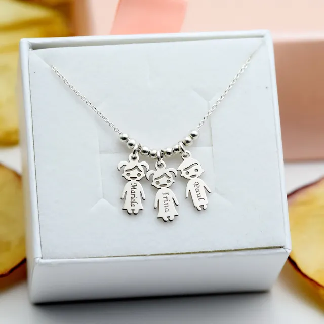 Mărgeluța din cristal My Happiness lănțișor familie argint