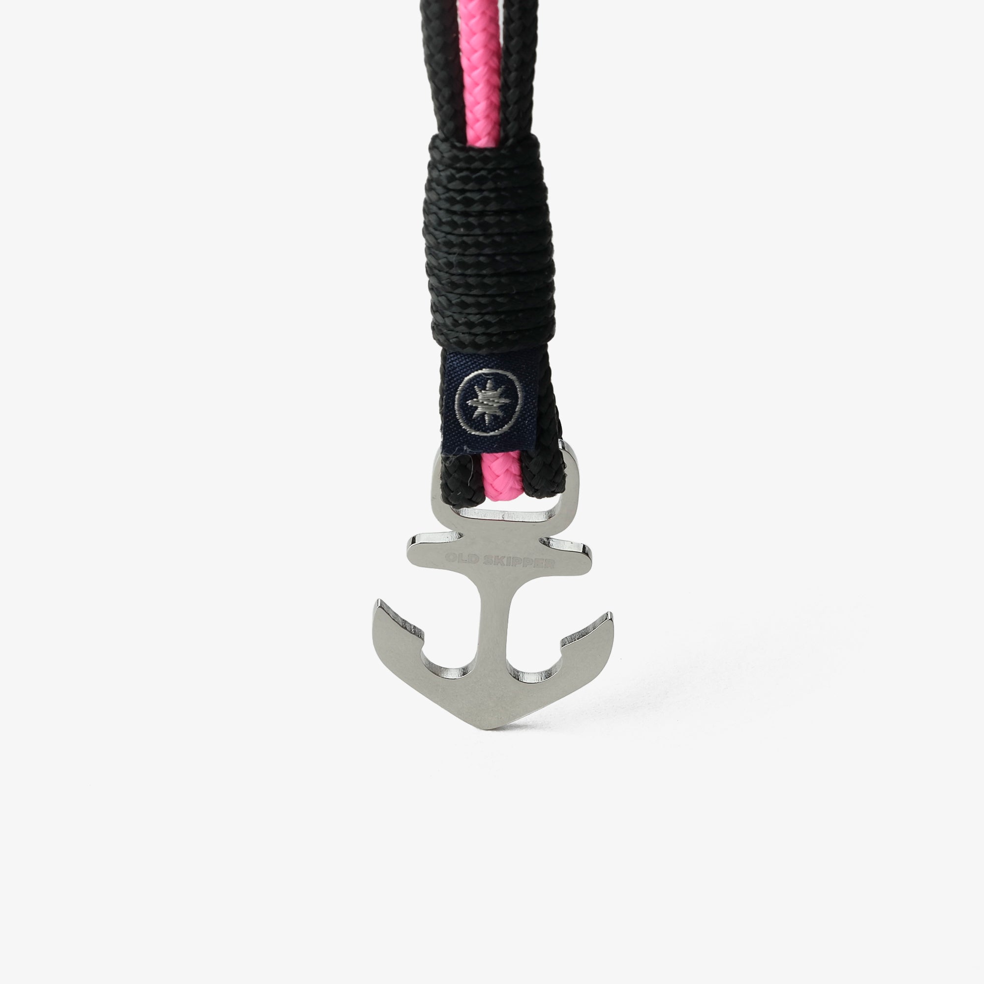 Old Skipper Rosé Voyage brățară șnur negru-roz