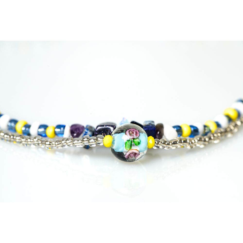 CrisFeather Zyana choker cristale semipretioase multicolor