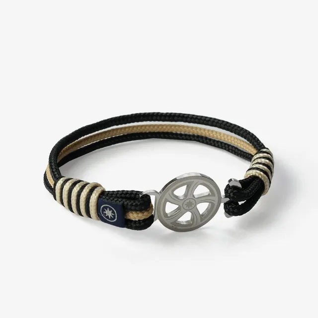 Old Skipper Harmony Tides bratara negru-bej roata