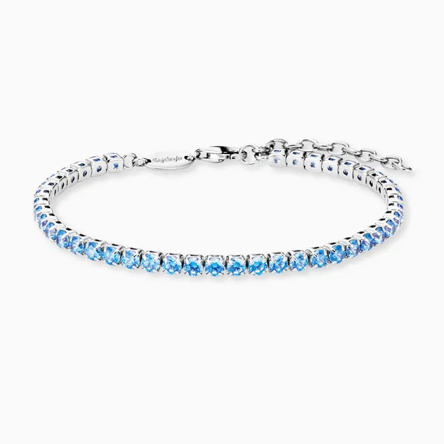 Engelsrufer Shiny bratara tennis argint zirconia albastra