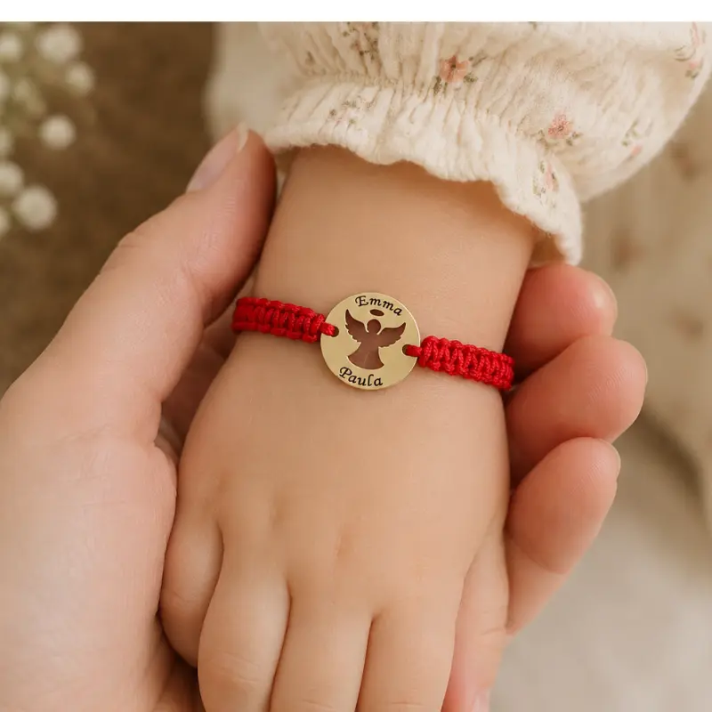 Mărgeluța din Cristal brățară reglabilă aur 14K personalizată cu bănuț