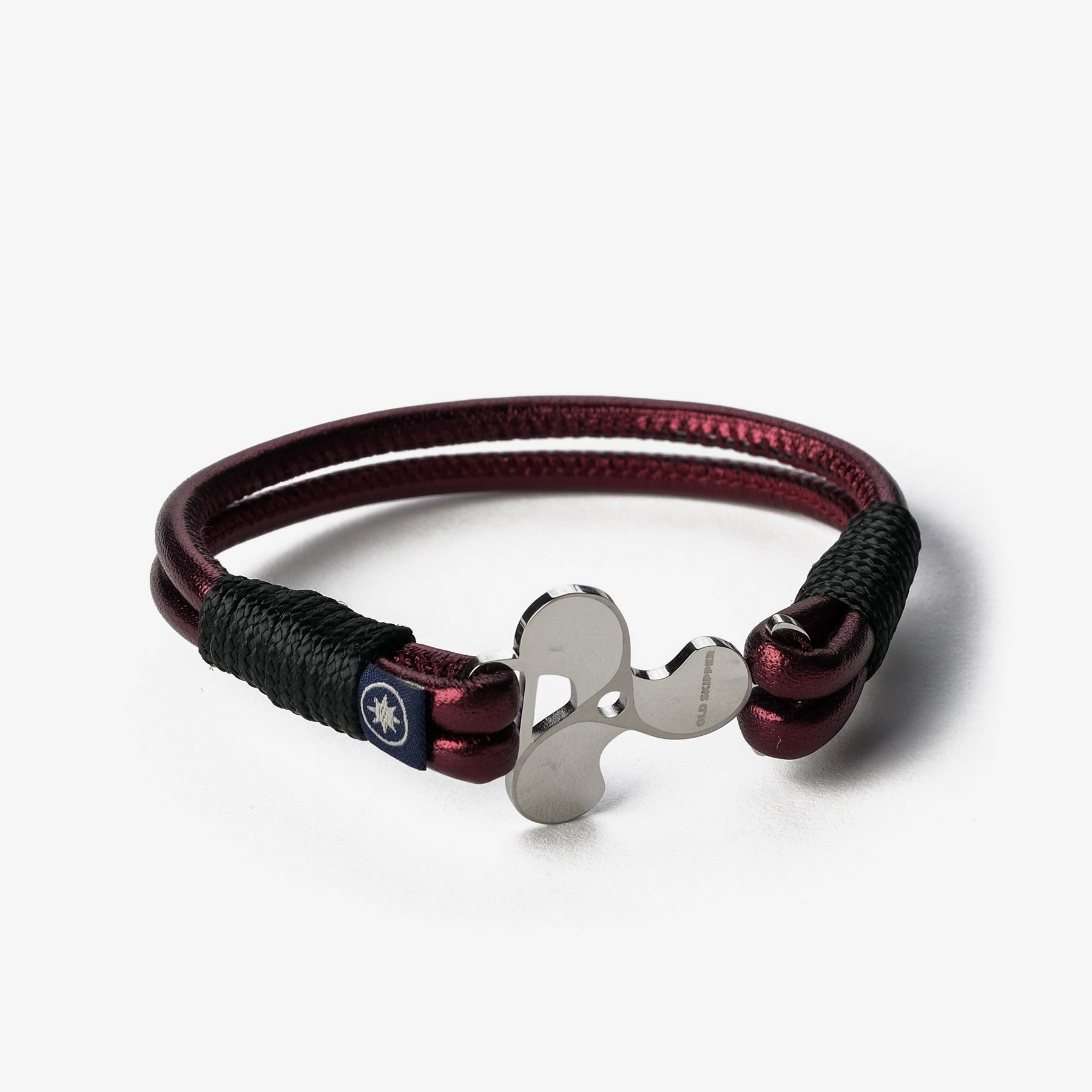 Old Skipper Crimson Tide brățară piele roșu ancoră