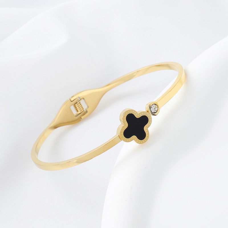 Rafini Flower Fixa bratara aurie reglabila placata 18K