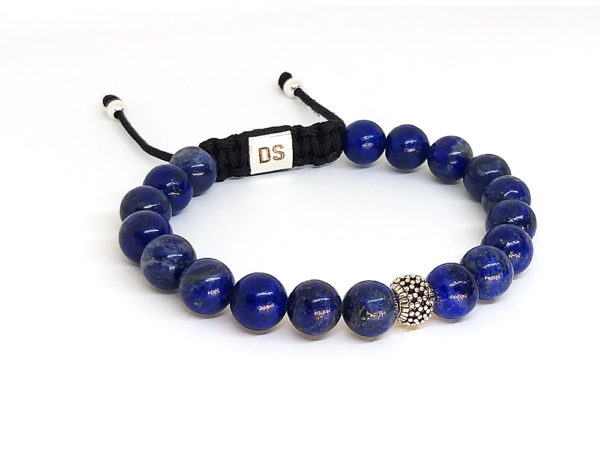 Dualstax Lapis Lazuli brățară lapis 8mm reglabilă