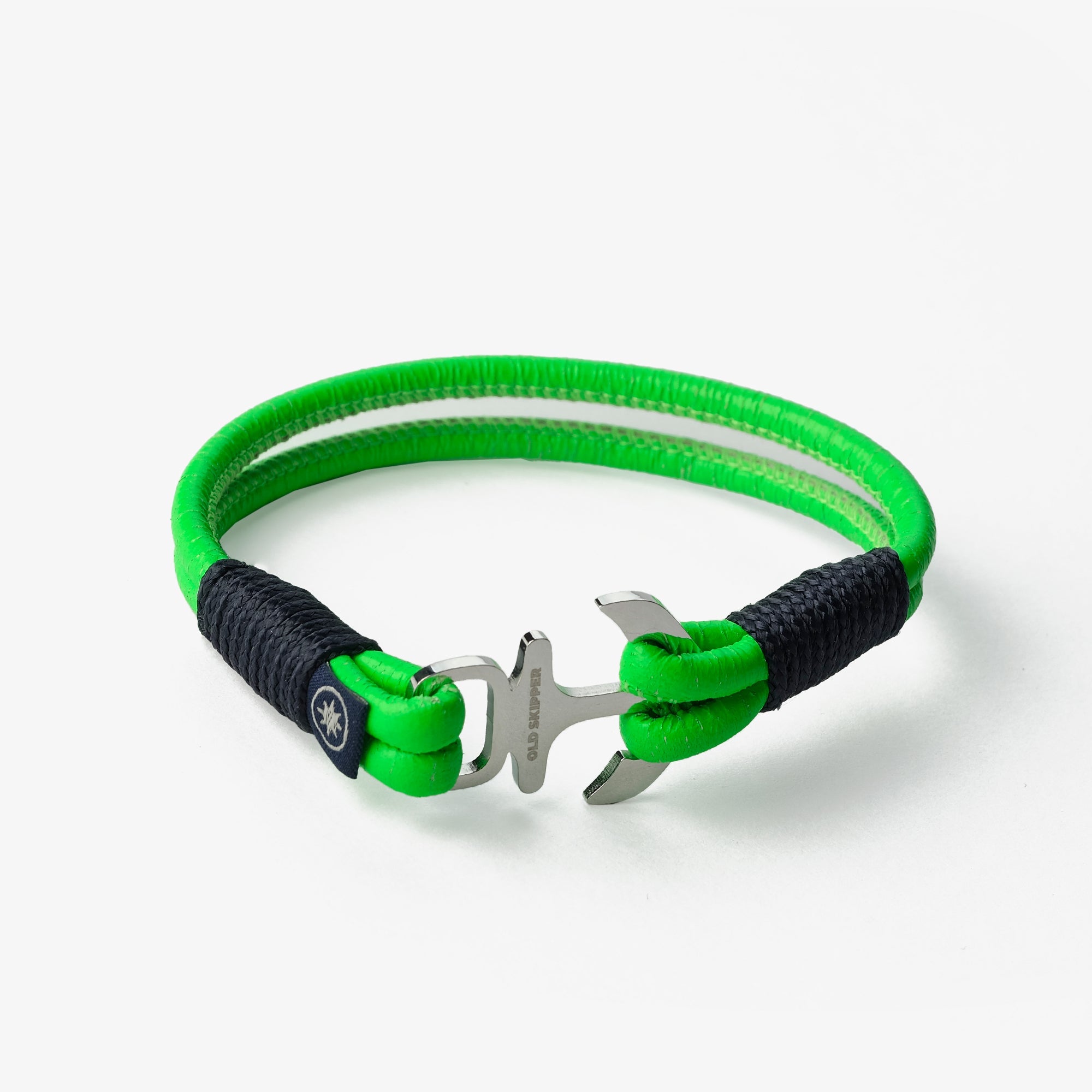 Old Skipper Neon Wave brățară nappa elice verde neon