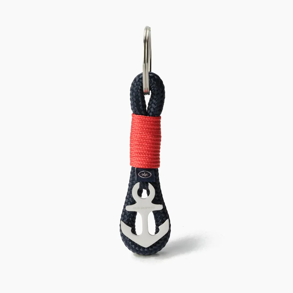 Old Skipper Red Knot breloc ancora snur rosu