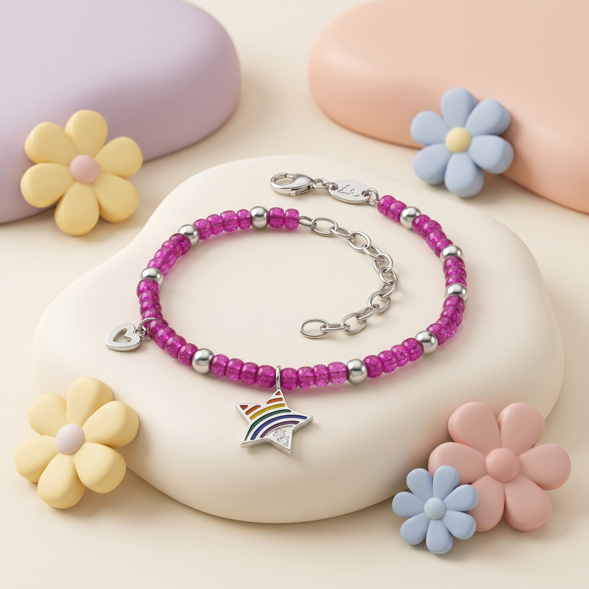 Engelsrufer Kinder Stern Regenbogen bratara otel zirconia
