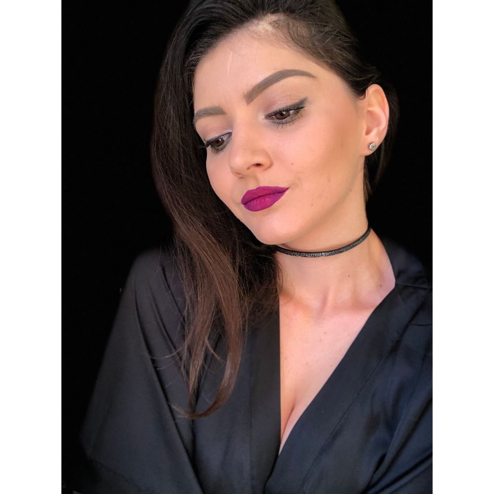 CrisFeather Shadows choker piele negru-argintiu