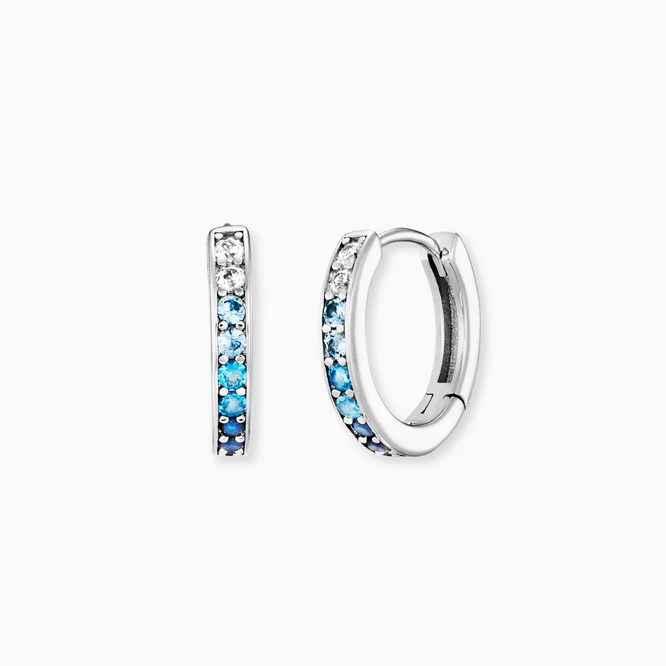 Engelsrufer Ocean cercei rotunzi argint zirconia 13 mm