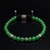 Dualstax Cuarț Verde brățară argint 6mm reglabilă