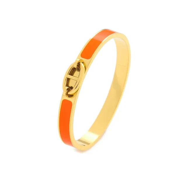 Rafini Mira Orange brățară placată aur reglabilă