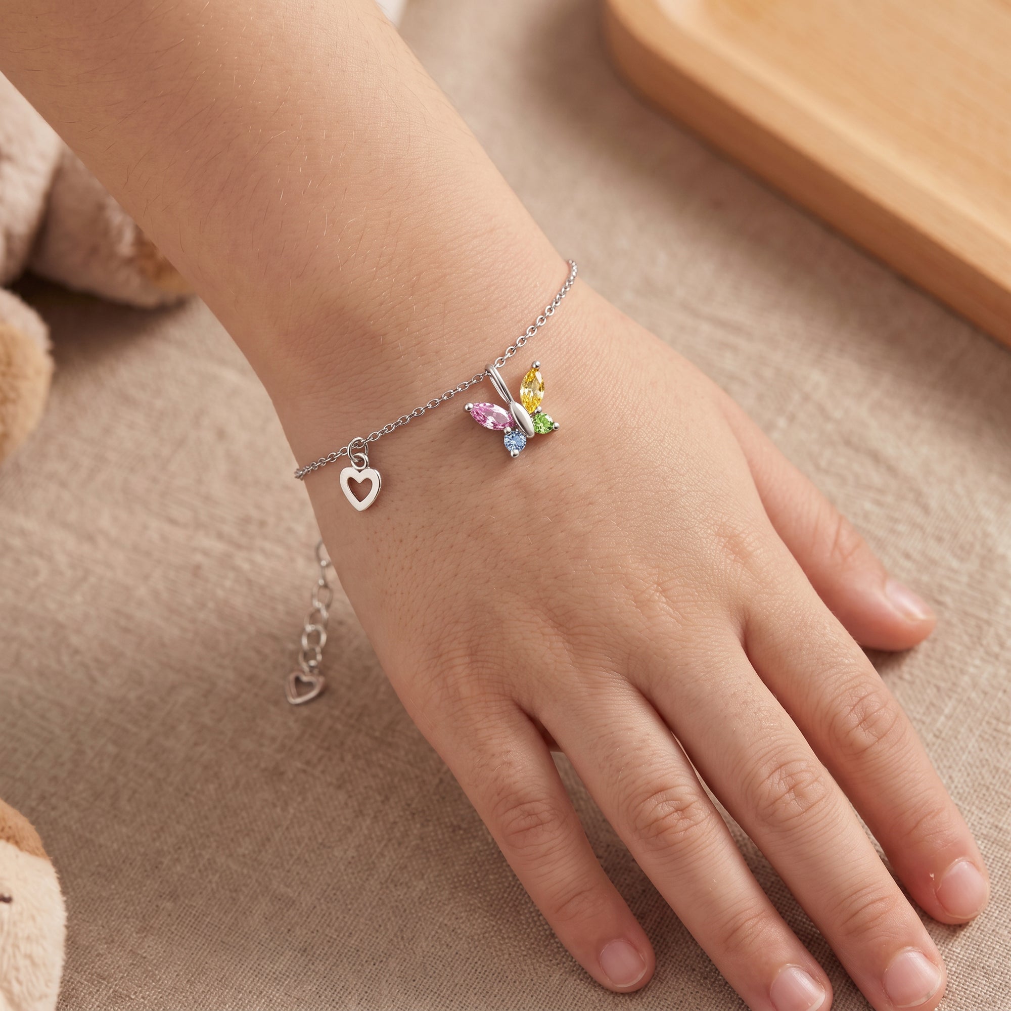 Herzengel Fluture brățară copii multicolor zirconia