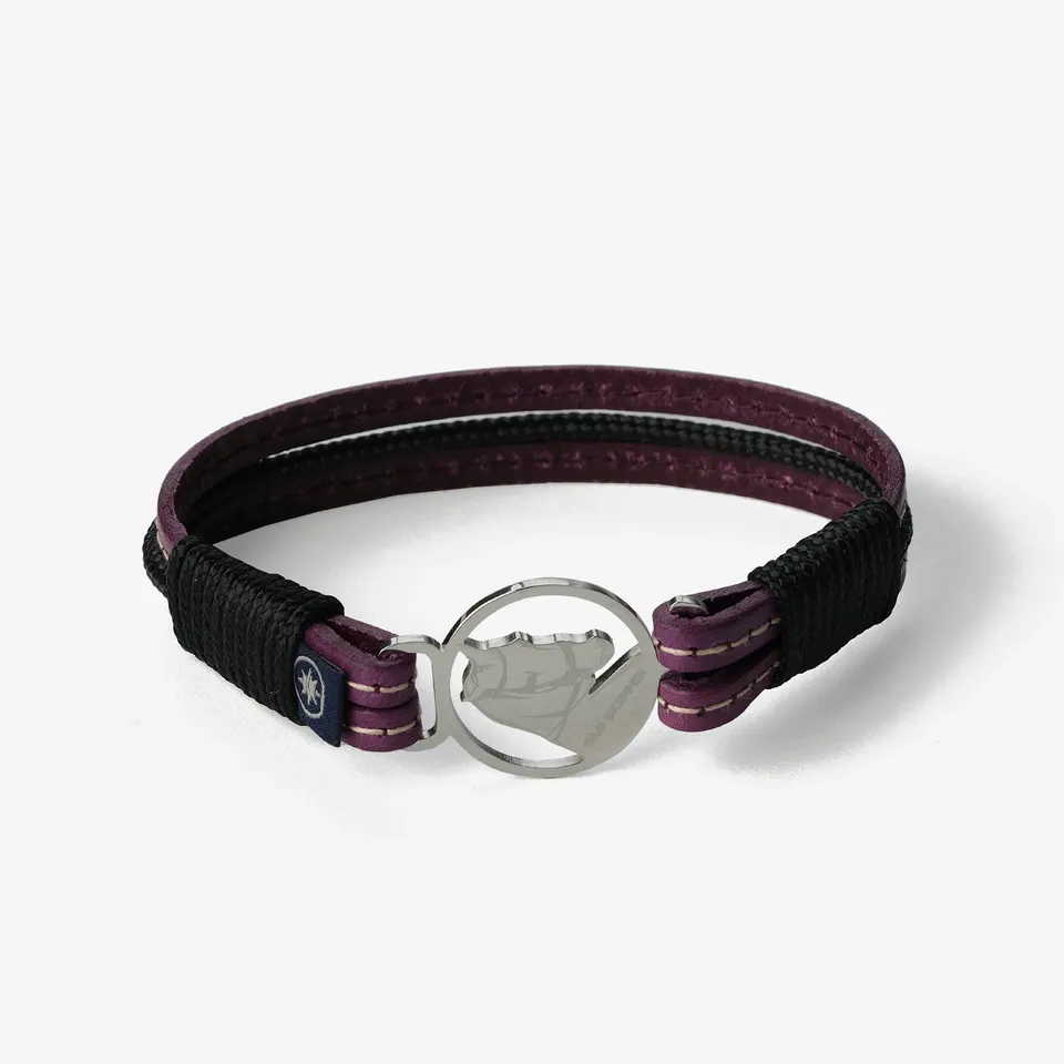 Old Skipper Plum Dream bratara piele mov cal