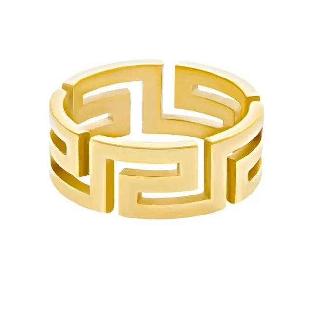 Rafini Greek Gold inel placat aur 18K 7-8