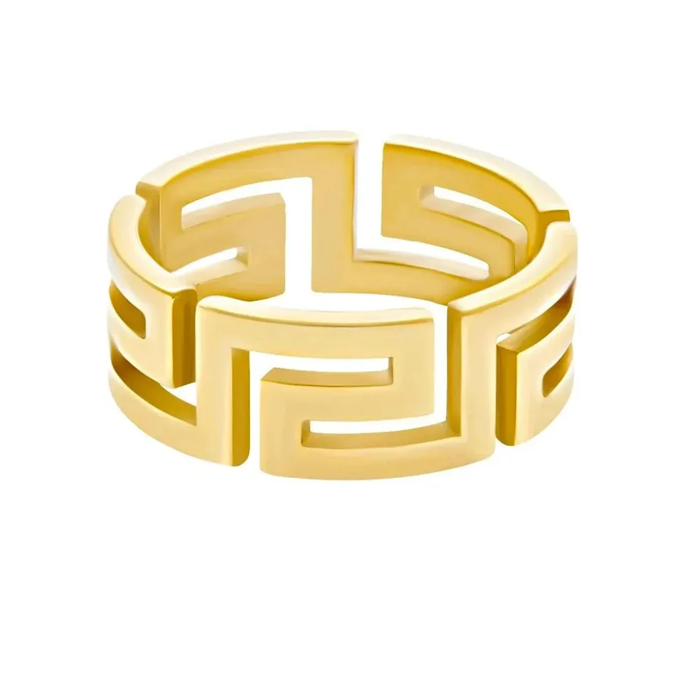 Rafini Greek Gold inel placat aur 18K 7-8