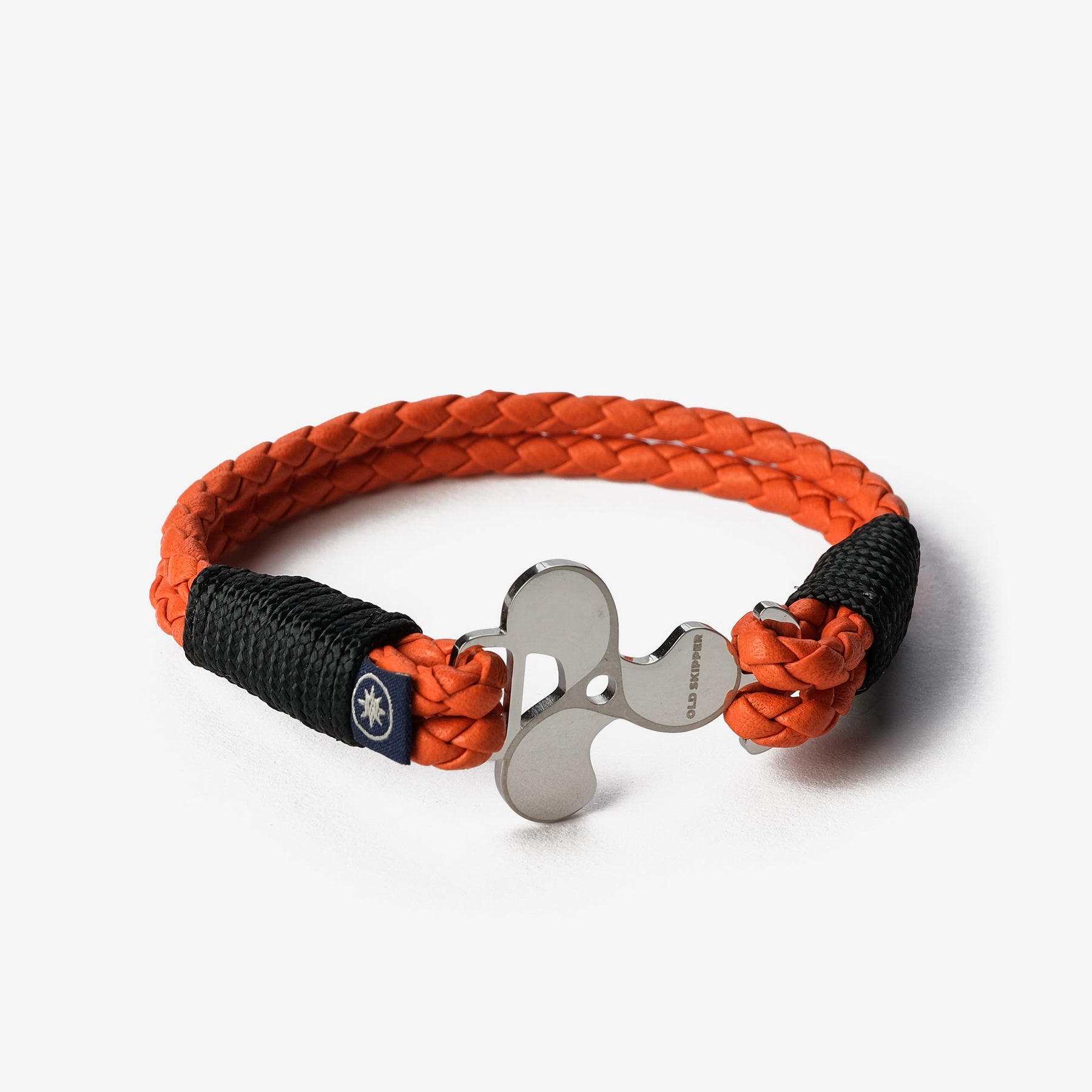 Old Skipper Twist bratara nappa carma portocaliu-negru