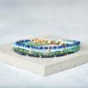 Dualstax Bratara Malachit 5mm Argint Verde Naturala