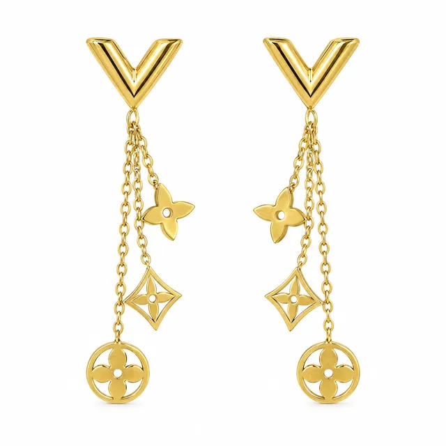 Rafini Gold cercei placati aur 18k